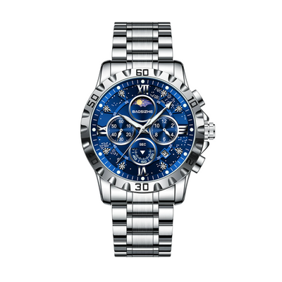 Rex | Opulent Chronograph Watch with Sleek Metal Band | 42mm