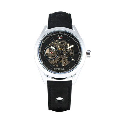 Felipe | Bold Men’s Skeleton Leather Watch