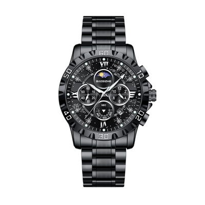 Rex | Opulent Chronograph Watch with Sleek Metal Band | 42mm