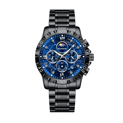 Rex | Opulent Chronograph Watch with Sleek Metal Band | 42mm