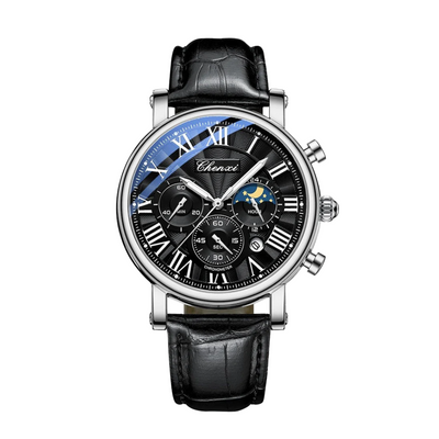 Gregory | Chrono Lunar Leather Watch | 44mm