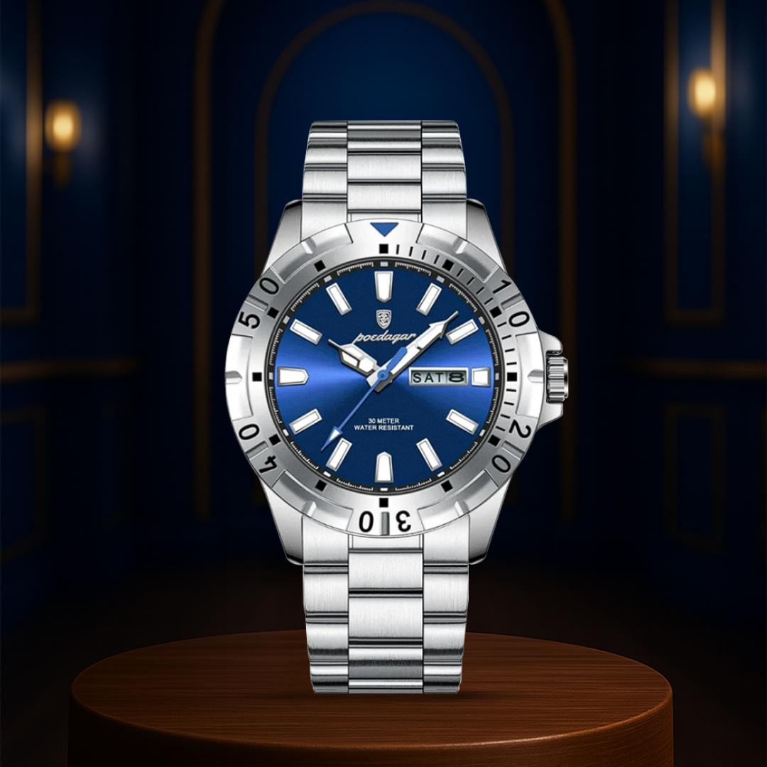 Maverick | Sporty Rotating Bezel Stainless Steel Watch | 42mm