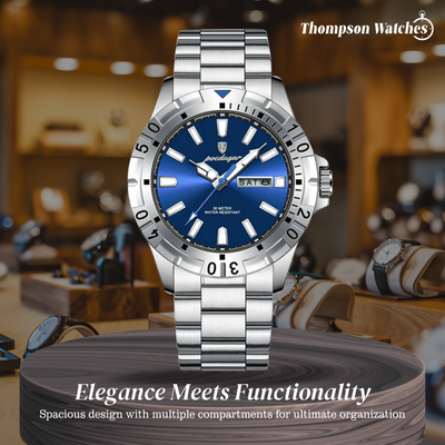 Maverick | Sporty Rotating Bezel Stainless Steel Watch | 42mm