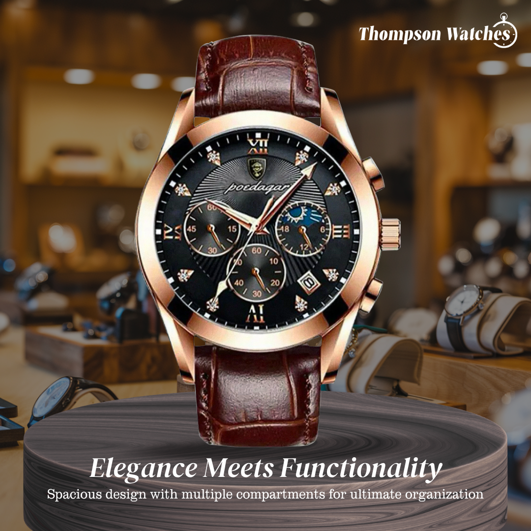 Darian | Classic Textured Leather Strap Watch | 39mm – Thompson Watches