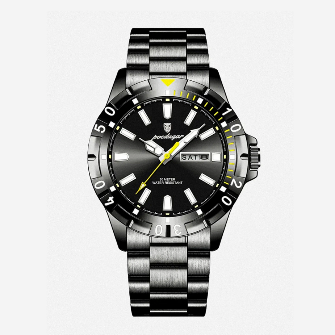 Maverick | Sporty Rotating Bezel Stainless Steel Watch | 42mm