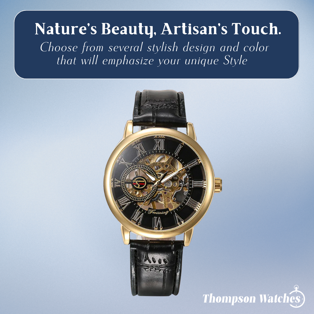 Peter | Fashionable Men's Roman Numerals Mechanical Watch | 42mm