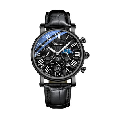 Gregory | Chrono Lunar Leather Watch | 44mm