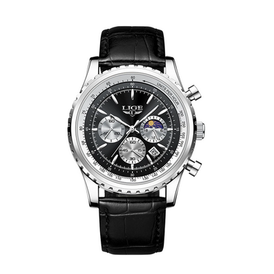 Leo | Elegant Chronograph Moon Phase Watch| 46mm