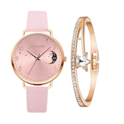 Sierra | Moon Number Dial Watch and Bracelets Set