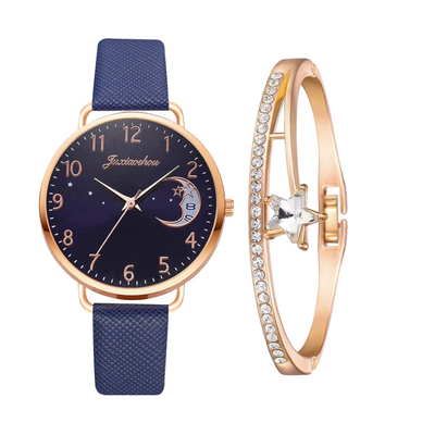 Sierra | Moon Number Dial Watch and Bracelets Set