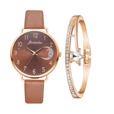 Sierra | Moon Number Dial Watch and Bracelets Set