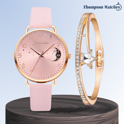 Sierra | Moon Number Dial Watch and Bracelets Set
