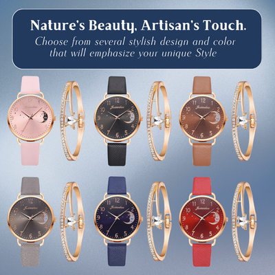 Sierra | Moon Number Dial Watch and Bracelets Set