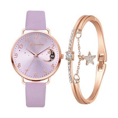 Sierra | Moon Number Dial Watch and Bracelets Set