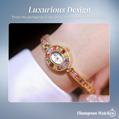 Seravina | Oval Gemstone Women’s Bracelet Watch| 28 mm