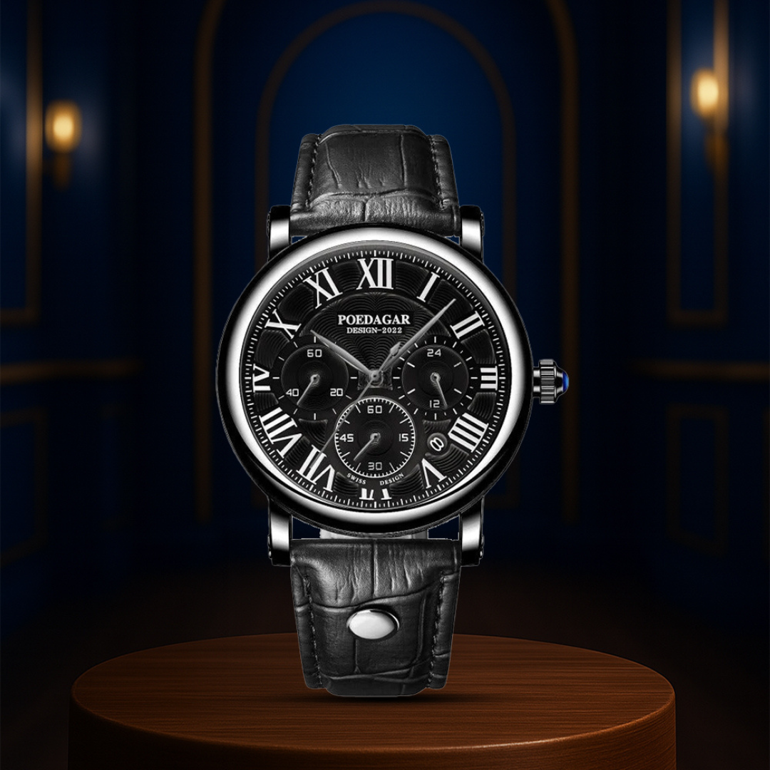 Lucas | Timed Precision Leather Chronograph Watch | 40mm – Thompson Watches
