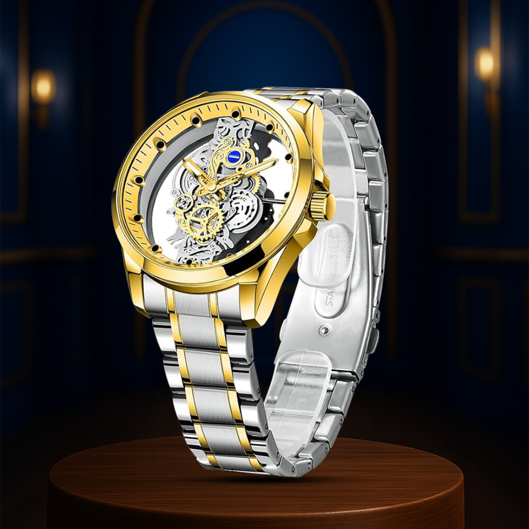 Oysta Rio Watch Rio | Hollow Double-sided Dial Skeleton Quartz Watch | 42mm – Thompson ...
